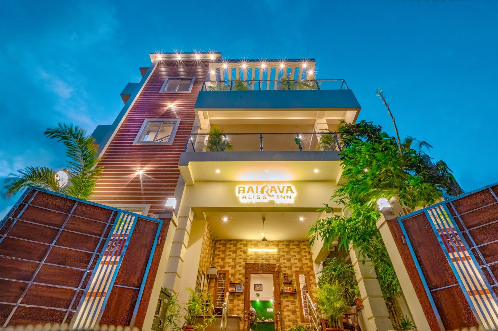 Exterior of Bairava Bliss Inn in Rameswaram